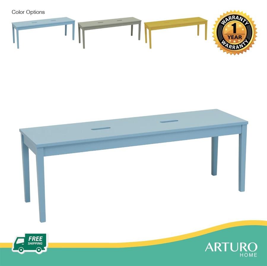 Arturo - Dama Bench (1.3M) / Solid Wood Bench/ Long Bench/ Wooden Bench/ Grey Bench/ Yellow Bench/ Blue Bench (FREE Shipping to West Malaysia)