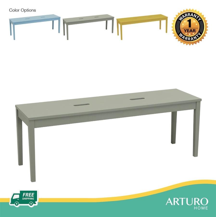 Arturo - Dama Bench (1.3M) / Solid Wood Bench/ Long Bench/ Wooden Bench/ Grey Bench/ Yellow Bench/ Blue Bench (FREE Shipping to West Malaysia)