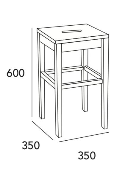 Arturo - Dama Counter Stool/ Solid Wood Stool/ Square Stool/ Counter Height Stool/ Grey Stool/ Yellow Stool/ Blue Stool (FREE Shipping to West Malaysia)