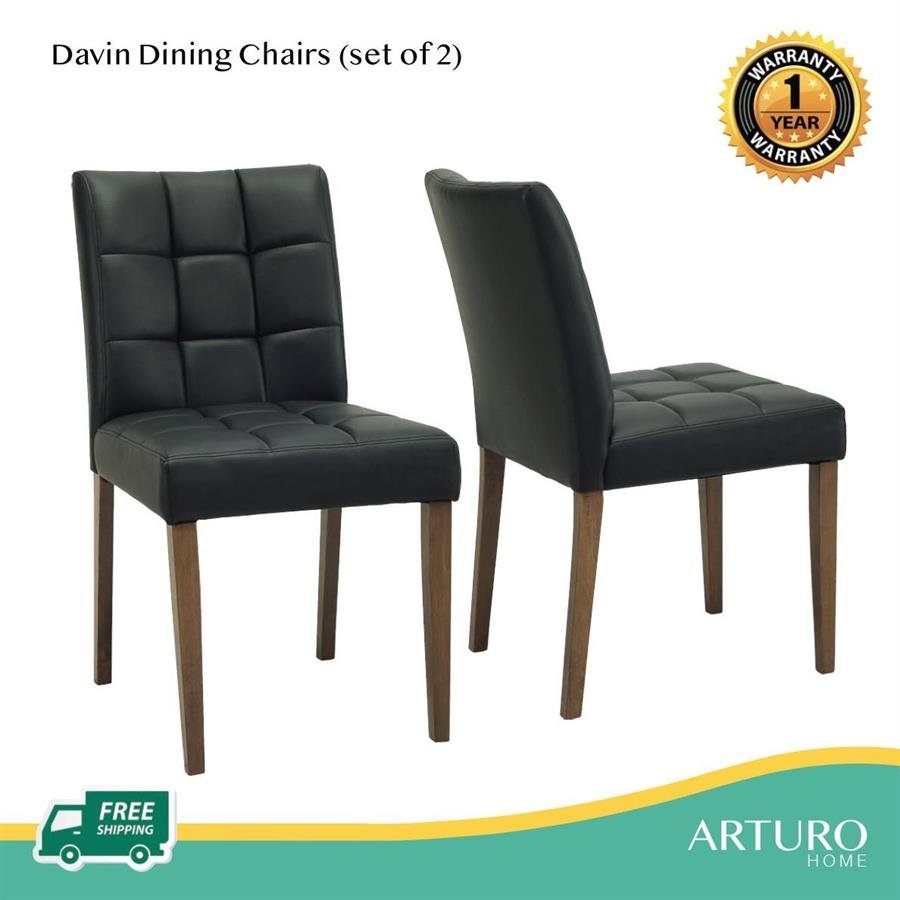 Arturo - Davin Dining Chairs (set of 2)/ Fabric Chairs/ Solid Wood Chairs (FREE Shipping to West Malaysia)