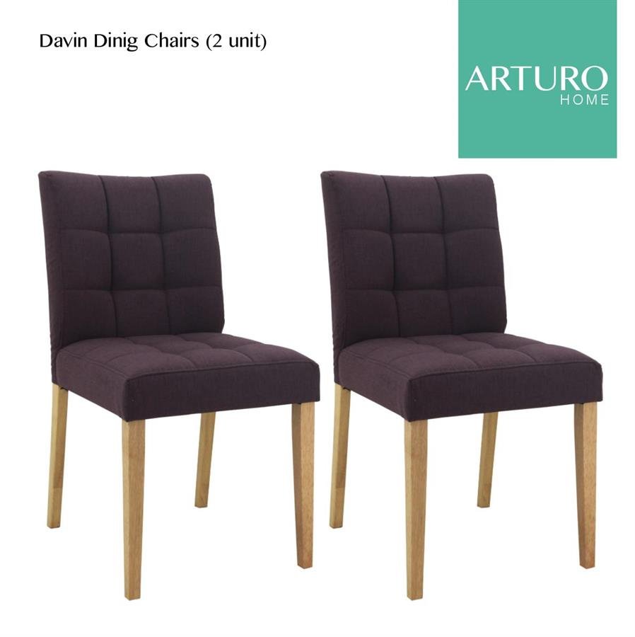 Arturo - Davin Dining Chairs (set of 2)/ Fabric Chairs/ Solid Wood Chairs (FREE Shipping to West Malaysia)