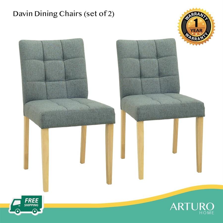 Arturo - Davin Dining Chairs (set of 2)/ Fabric Chairs/ Solid Wood Chairs (FREE Shipping to West Malaysia)