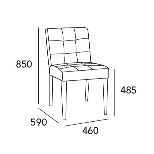 Arturo - Arthur + Davin Dining Set (1.5M) (1 table + 4 chairs)/ Solid Wood Table/ Solid Wood Chairs/ Fabric Chairs (FREE Shipping to West Malaysia)