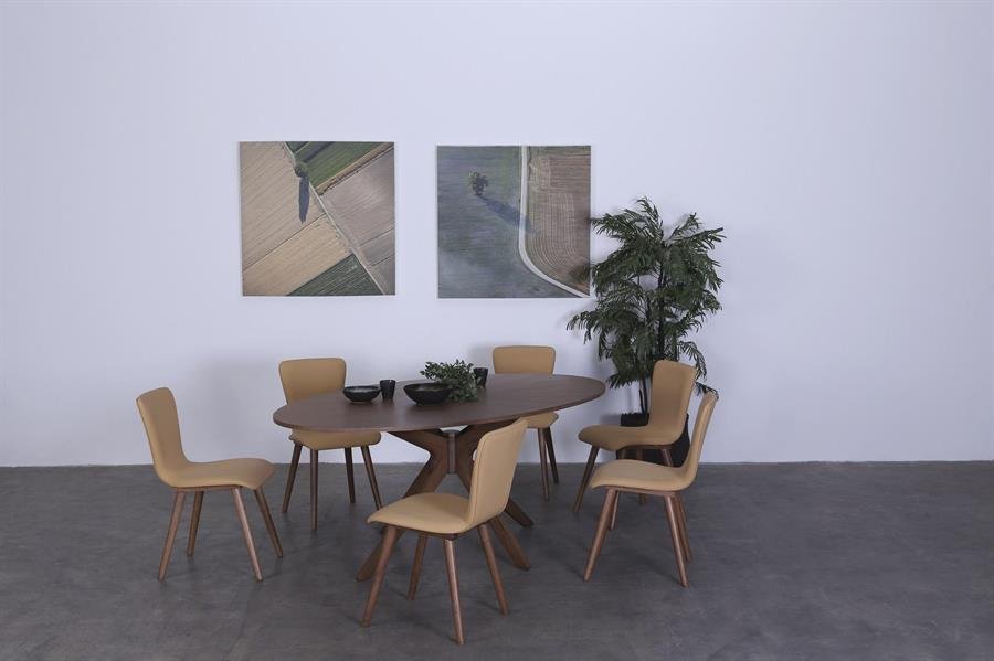 Arturo - Valley Dining Chairs (Set of 2)/ Fabric Chairs/ PVC Chairs/ Solid Wood Chairs (FREE Shipping to West Malaysia)