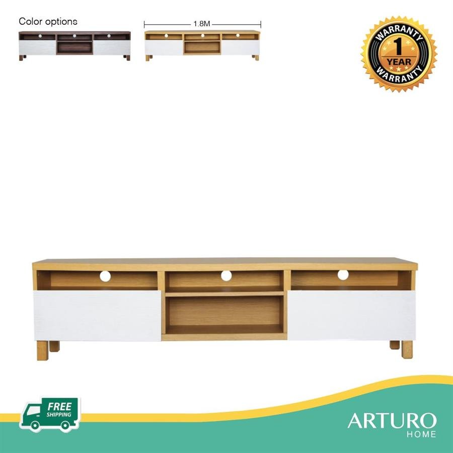 Arturo Gordy TV Console (1.8M)/ TV Cabinet/ Wooden TV Cabinet/ Media Unit/ Modern TV Cabinet (FREE Shipping to West Malaysia)