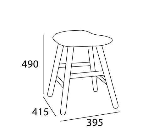 Arturo - Bono Stool/ Solid Wood Stool/ Brown Stool (FREE Shipping to West Malaysia)