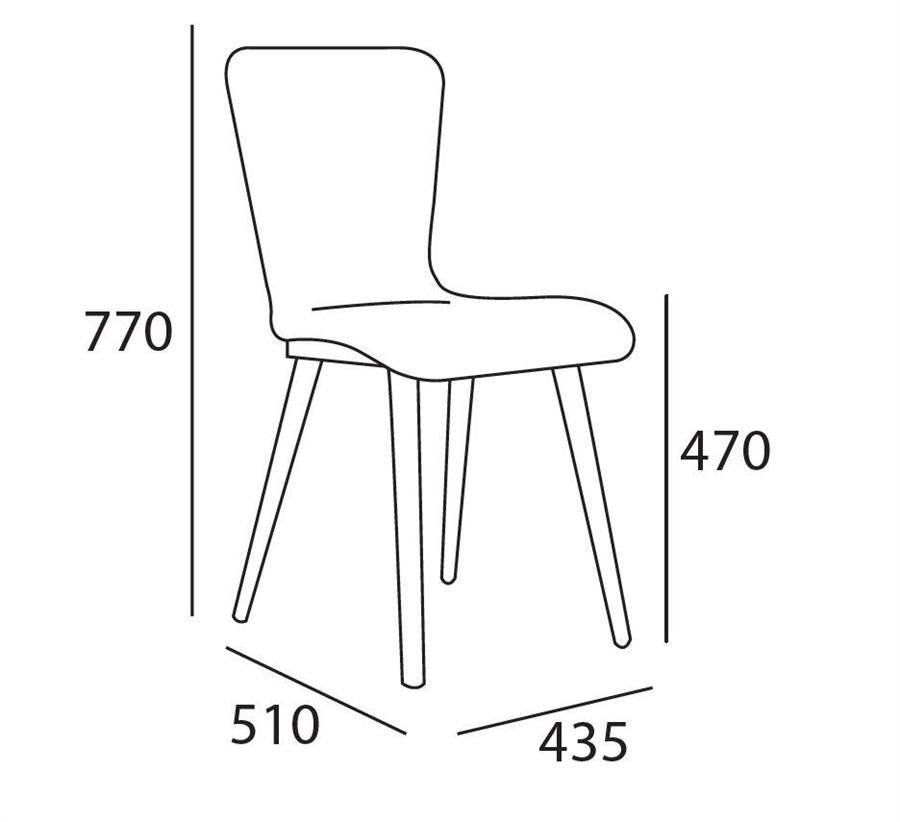 Arturo - Valley Dining Chairs (Set of 2)/ Fabric Chairs/ PVC Chairs/ Solid Wood Chairs (FREE Shipping to West Malaysia)