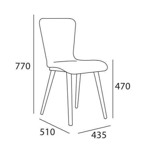Arturo - Valley Dining Chairs (Set of 2)/ Fabric Chairs/ PVC Chairs/ Solid Wood Chairs (FREE Shipping to West Malaysia)