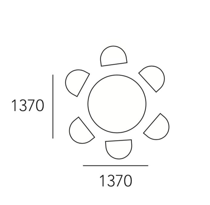 Arturo Noel Round Dining Table (ø1.37m)