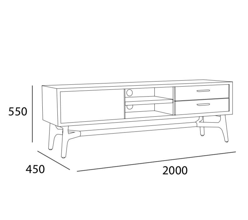 Arturo - Gabbie TV Console (2M)/ Solid Wood TV Cabinet (FREE Shipping to West Malaysia)