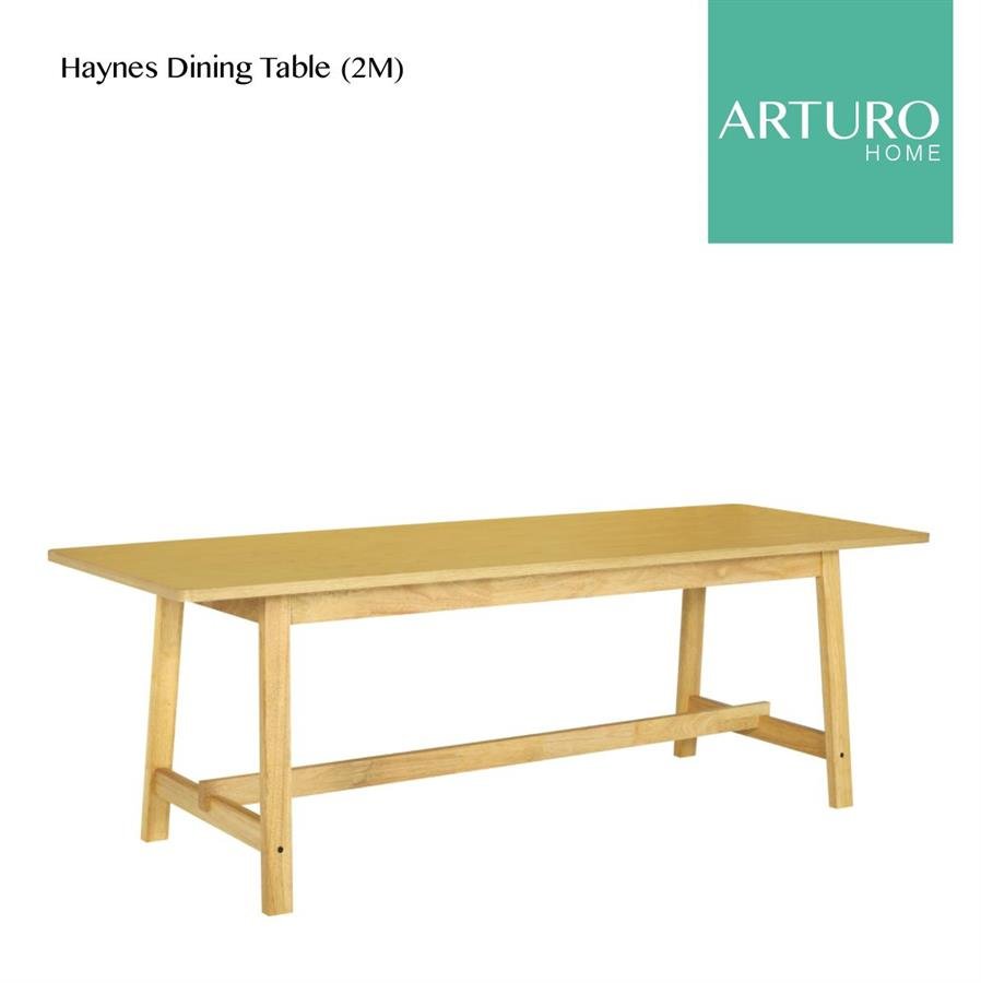 Arturo - Haynes Dining Table (2.2M)/ Solid Wood Dining Table/ Rectangle Table/ Outdoor Table (FREE Shipping to West Malaysia)