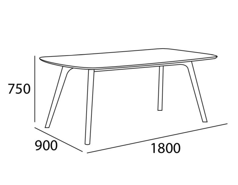 Arturo - Filo Dining Table (1.8M) / Solid Wood Table/ Rectangle Table (FREE Shipping to West Malaysia)