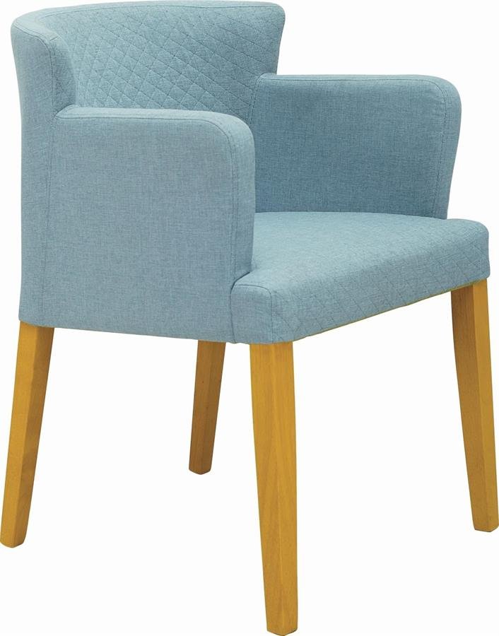 Arturo - Rhoda Dining Chair with Arm Rest/ Arm Chair/ Fabric Chair/ Solid Wood Chair/ Blue Chair/ Black Chair/ Brown Chair (FREE Shipping to West Malaysia)