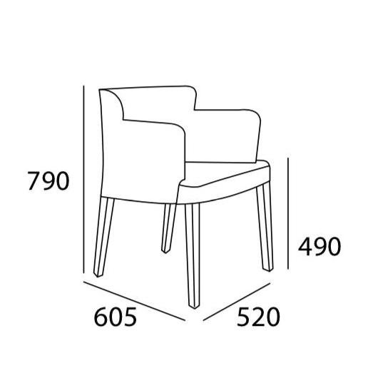 Arturo - Rhoda Dining Chair with Arm Rest/ Arm Chair/ Fabric Chair/ Solid Wood Chair/ Blue Chair/ Black Chair/ Brown Chair (FREE Shipping to West Malaysia)