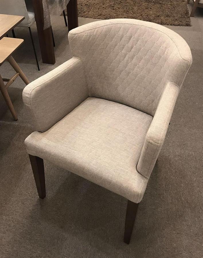 Arturo - Rhoda Dining Chair with Arm Rest/ Arm Chair/ Fabric Chair/ Solid Wood Chair/ Blue Chair/ Black Chair/ Brown Chair (FREE Shipping to West Malaysia)
