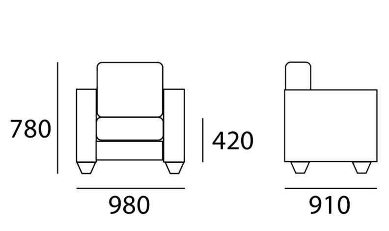 Arturo Carmelo Sofa (1 seater)