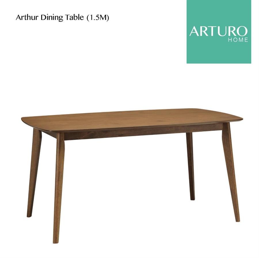 Arturo - Arthur Dining Table (1.5m) / Solid Wood Table/ Rectangle Table (FREE Shipping to West Malaysia)