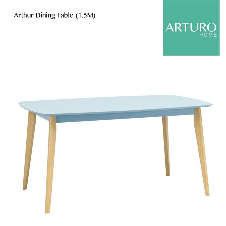 Arturo - Arthur Dining Table (1.5m) / Solid Wood Table/ Rectangle Table (FREE Shipping to West Malaysia)