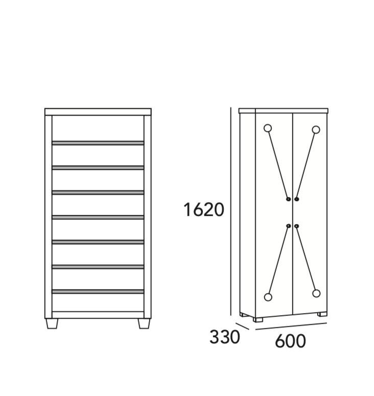 Arturo Noble 4 Door Shoe Cabinet