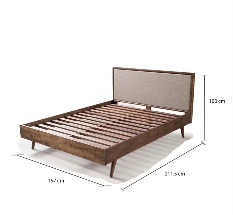 Arturo Cammy Bed Frame Solid Wood, Queen Platform Bed Frame Dimensions