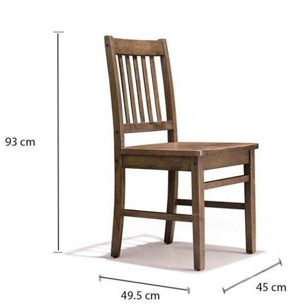 Arturo - Nellie + 4 Henderik Dining Room Set/ Dining Set/ Round Table/ Solid Wood Chair (FREE Shipping to West Malaysia)