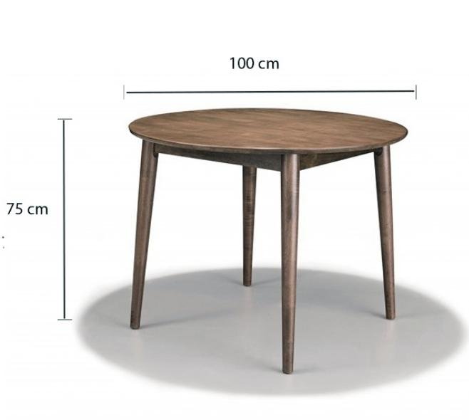 Arturo - Nellie + 4 Henderik Dining Room Set/ Dining Set/ Round Table/ Solid Wood Chair (FREE Shipping to West Malaysia)