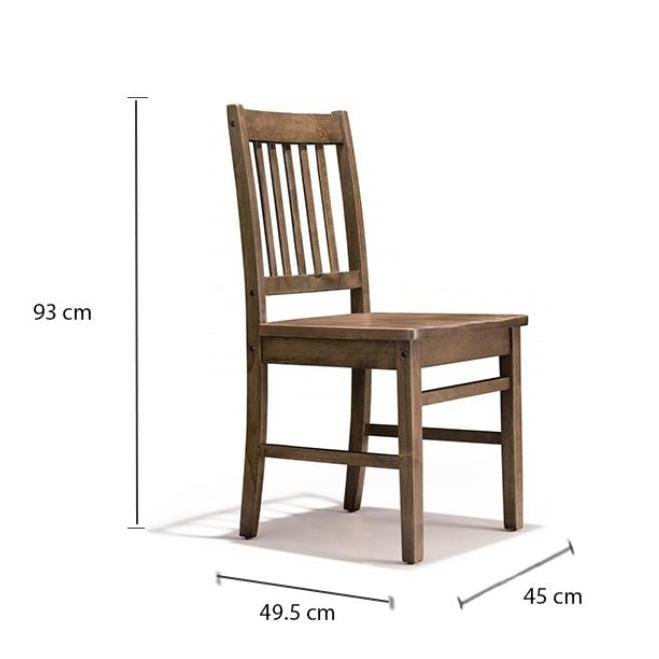Arturo - Gant + 4 Henderik Dining Room Set/ Dining Set/ Solid Wood Table/ Solid Wood Chair/ Mid-Century (FREE Shipping to West Malaysia)