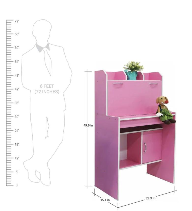 Arturo - Fayne Study Desk/ Children Desk/ Kids Table/ Writing Table (Assorted Colour)