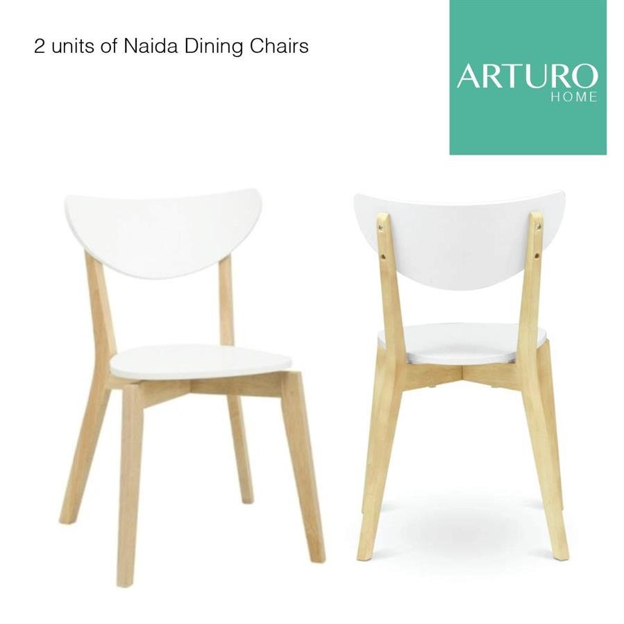 Arturo - Naida Dining Chair (Set of 2), Solid Wood Chair, Fabric Chair (FREE Delivery to West Malaysia)