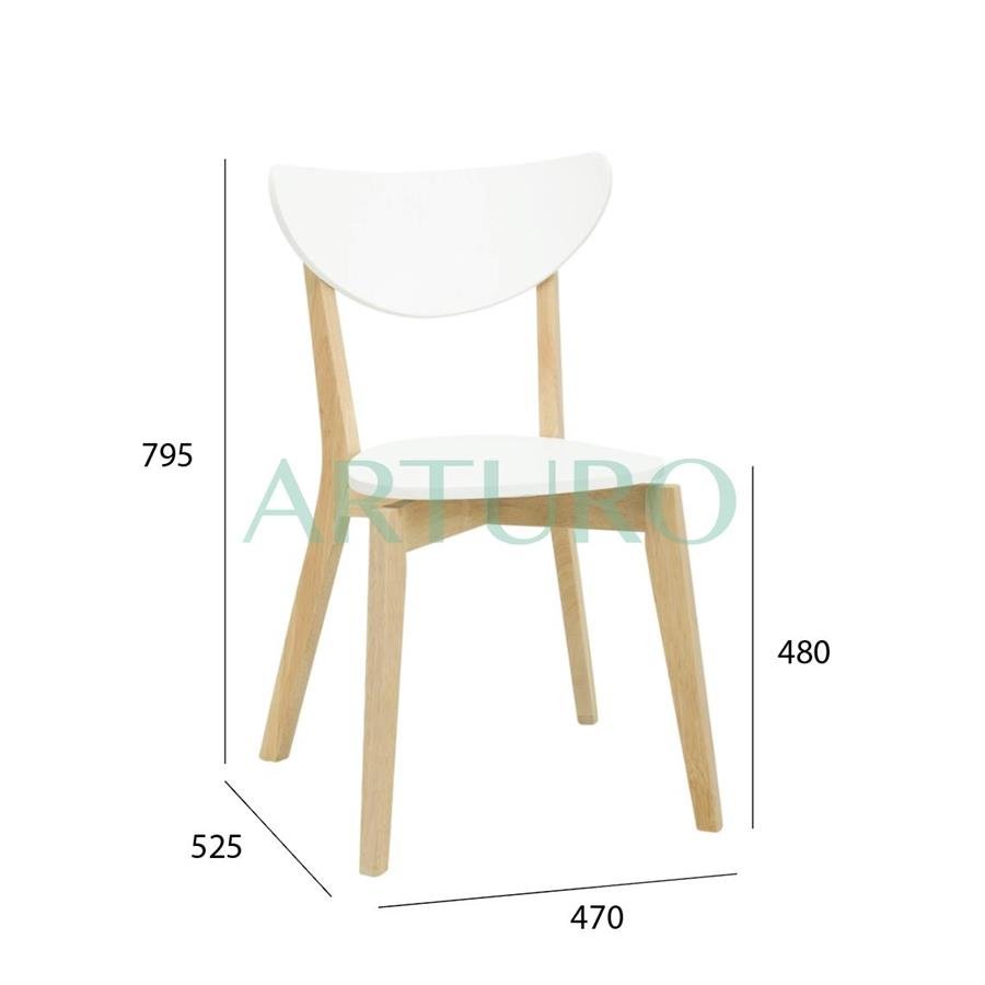 Arturo - Naida Dining Chair (Set of 2), Solid Wood Chair, Fabric Chair (FREE Delivery to West Malaysia)