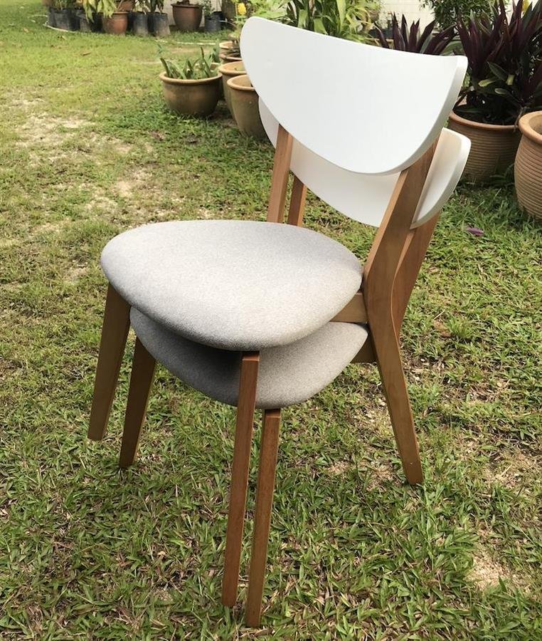 Arturo - Naida Dining Chair (Set of 2), Solid Wood Chair, Fabric Chair (FREE Delivery to West Malaysia)