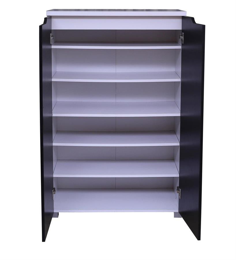 Arturo Arturo Draper 2 Door Shoe Cabinet (White/Black)(Big)