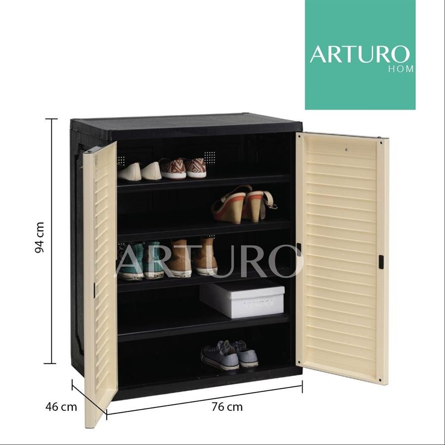 Arturo - Optimus Waterproof Shoe Cabinet c/w 4 shelf (FREE Shipping to West Malaysia)