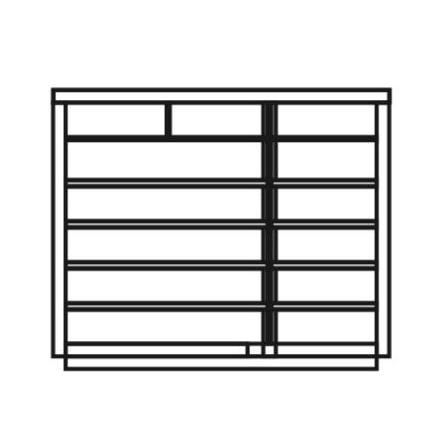 Arturo . - Alva 3 Door Shoe Cabinet with Drawer