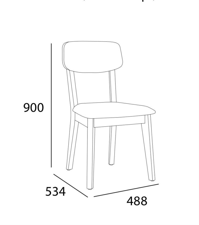 Arturo - Gabbie Dining Chair (Set of 2) Solid Wood Chair/ Fabric Chair (FREE Shipping to West Malaysia)