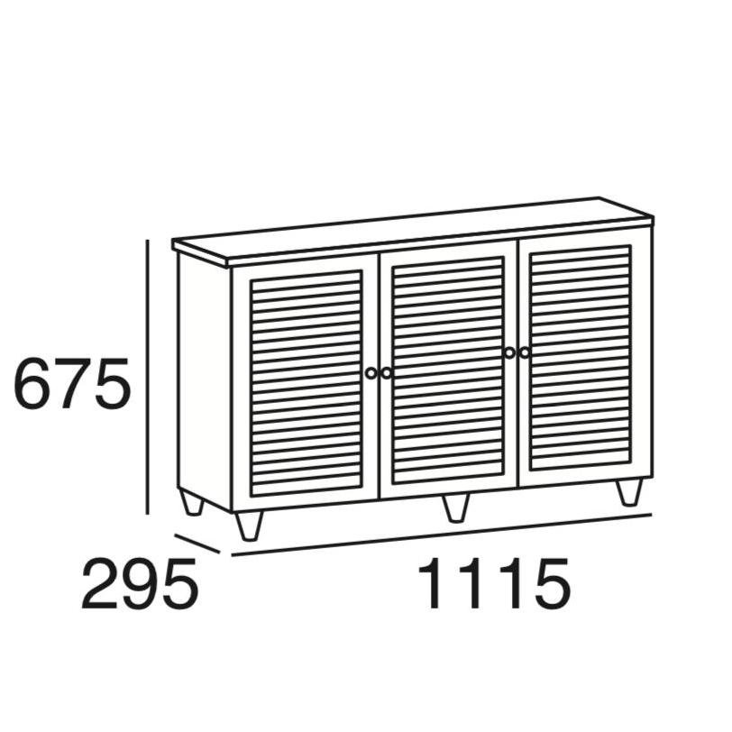 Arturo Almo 3 Door Shoe Cabinet