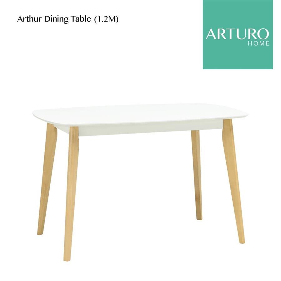 Arturo - Arthur Dining Table (1.2M) / Solid Wood Table/ Rectangle Table (FREE Shipping to West Malaysia)