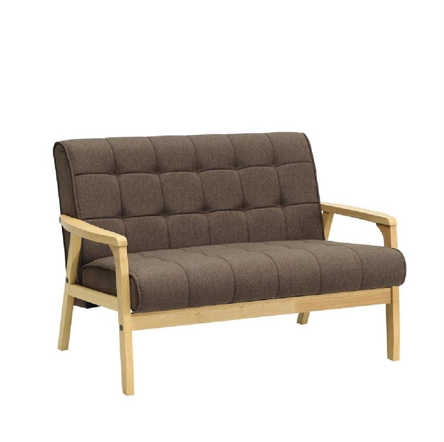 Arturo - Tucson 1 + 2 + 3 Seater Sofa Set / Solid Wood/ Black Synthetic Leather/ Blue Fabric Sofa/ Brown Fabric Sofa (Free Shipping to West Malaysia)