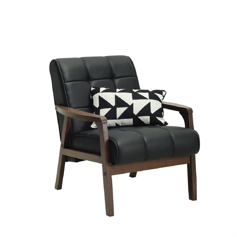Arturo - Tucson 1 + 2 + 3 Seater Sofa Set / Solid Wood/ Black Synthetic Leather/ Blue Fabric Sofa/ Brown Fabric Sofa (Free Shipping to West Malaysia)