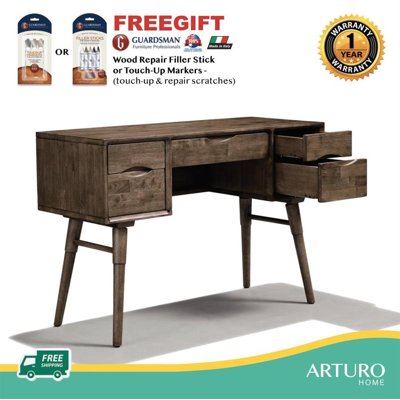 Arturo - Pollen Writing Desk/ Writing Table/ Study Desk/ Computer Desk/ Solid Wood/ Mid-century Desk (FREE Shipping to West Malaysia)