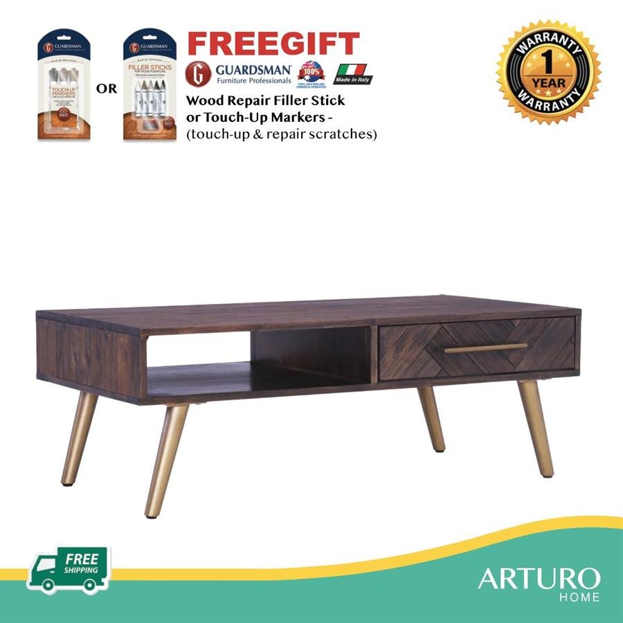 Arturo - Pablo Coffee Table/ Sold Wood Table/ Rectangle Table (FREE Shipping to West Malaysia)