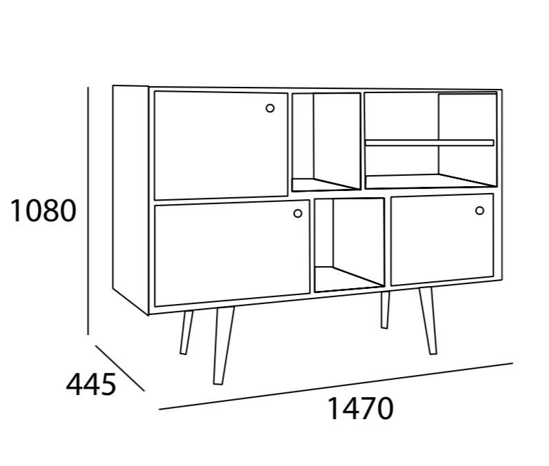 Arturo - Locke Tall Sideboard (FREE Shipping to West Malaysia)