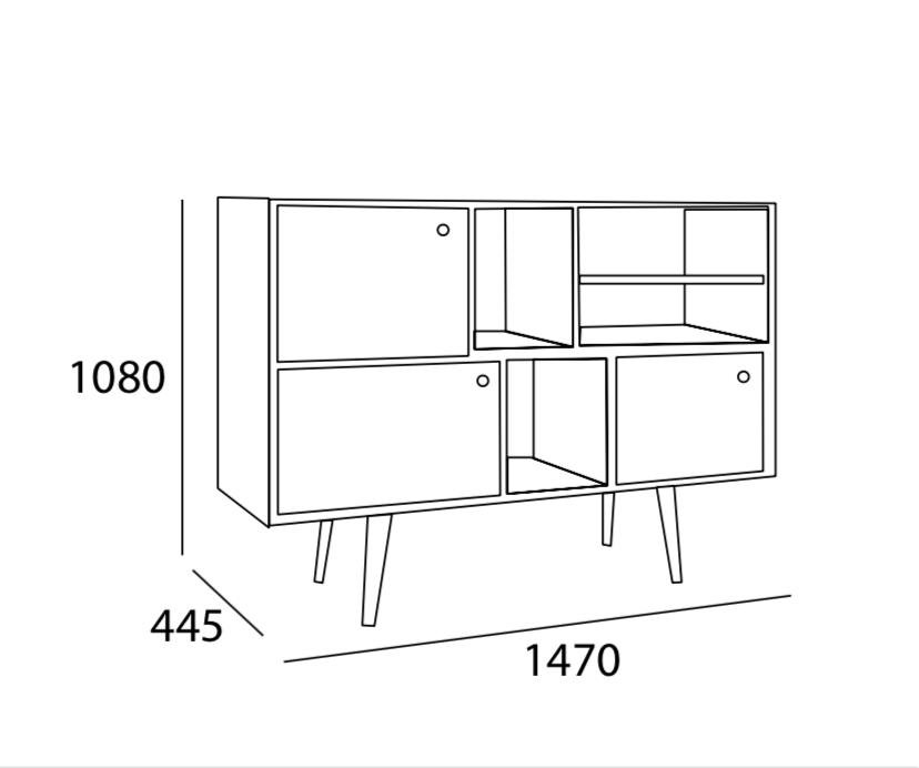 Arturo - Locke Tall Sideboard (FREE Shipping to West Malaysia)