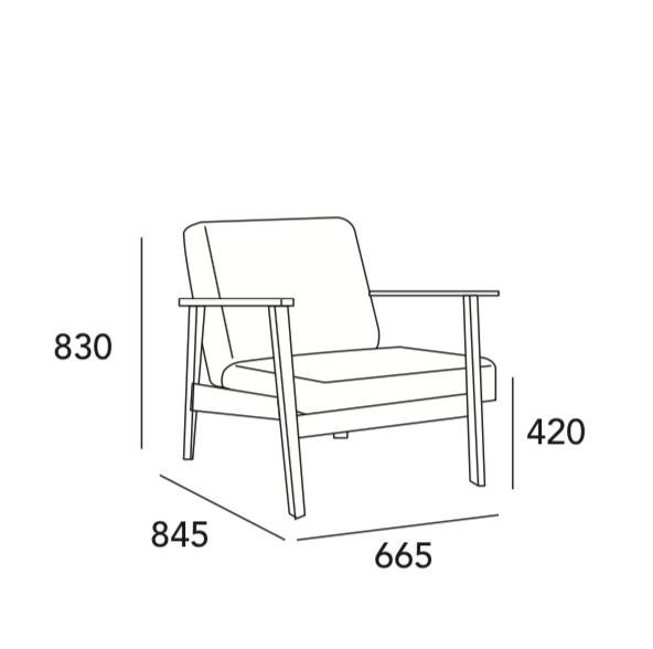 Arturo Sigrid Sofa (1 seater)