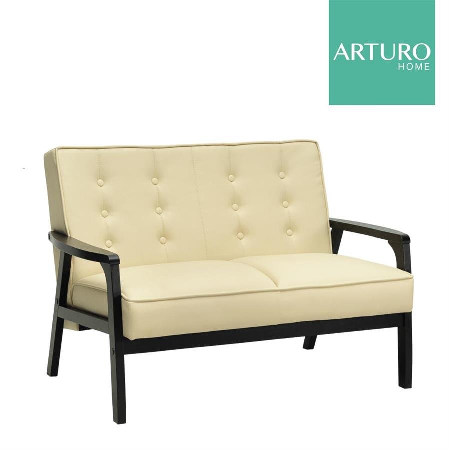 Arturo - Taylor 2 Seater Sofa/ Brown Sofa/ Grey Sofa/ Beige Sofa/ Solid Wood/ Synthetic Leather