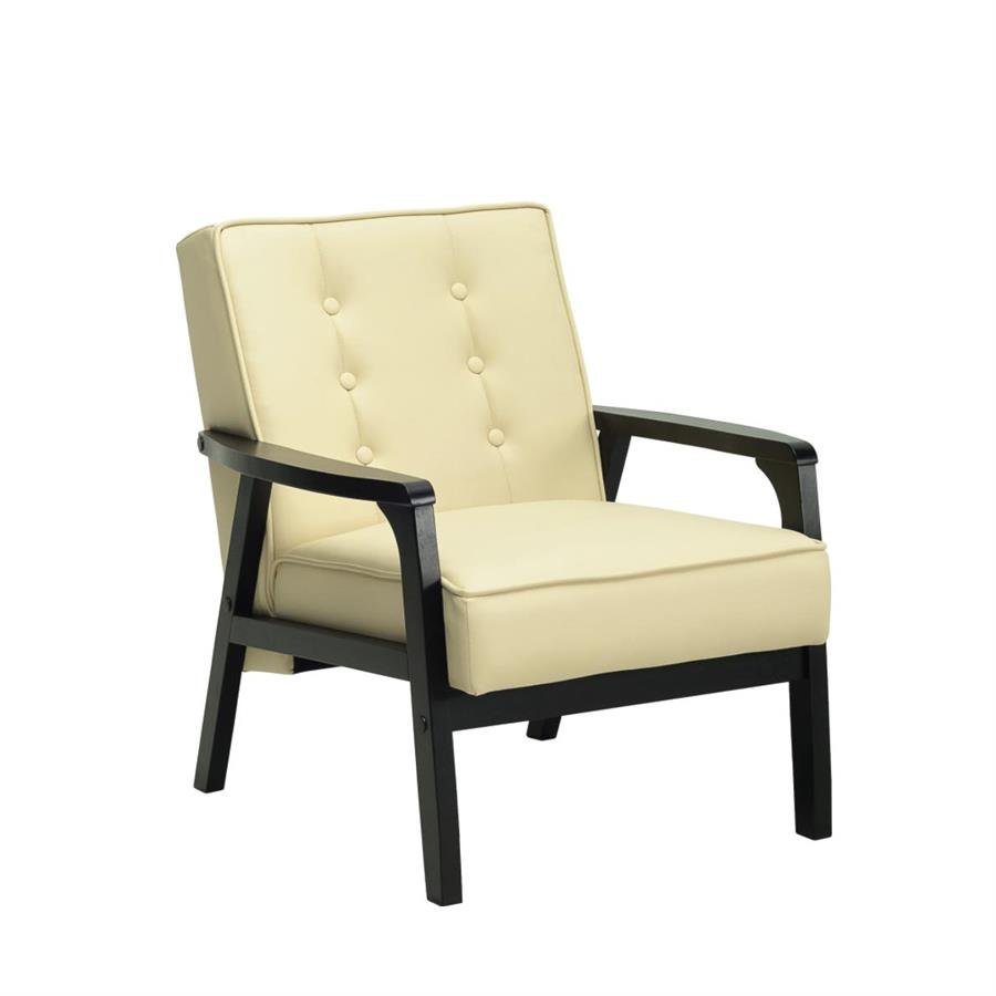 Arturo Taylor Sofa 1 seater sofa/ Arm Chair/ Black Sofa/ Solid Wood/ Synthetic Leather Sofa