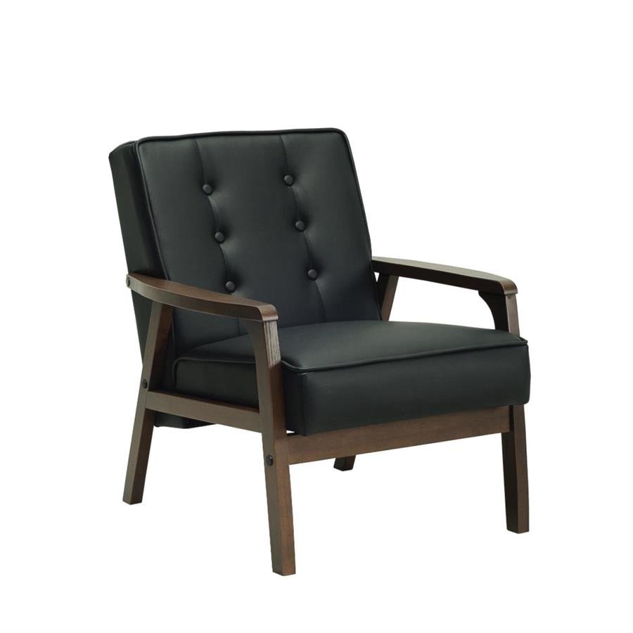 Arturo Taylor Sofa 1 seater sofa/ Arm Chair/ Black Sofa/ Solid Wood/ Synthetic Leather Sofa