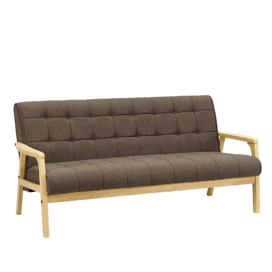 Arturo - Tucson 3 Seater Sofa/ Solid Wood/ Black Synthetic Leather/ Blue Fabric Sofa/ Brown Fabric Sofa (Free Shipping to West Malaysia)