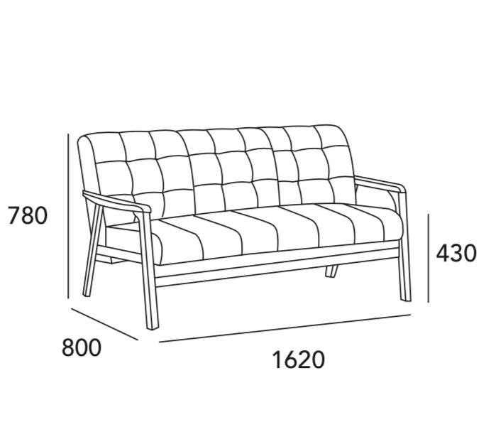Arturo - Tucson 3 Seater Sofa/ Solid Wood/ Black Synthetic Leather/ Blue Fabric Sofa/ Brown Fabric Sofa (Free Shipping to West Malaysia)