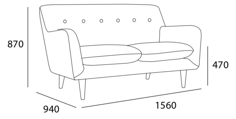 Arturo Ava 2-Seater Sofa
